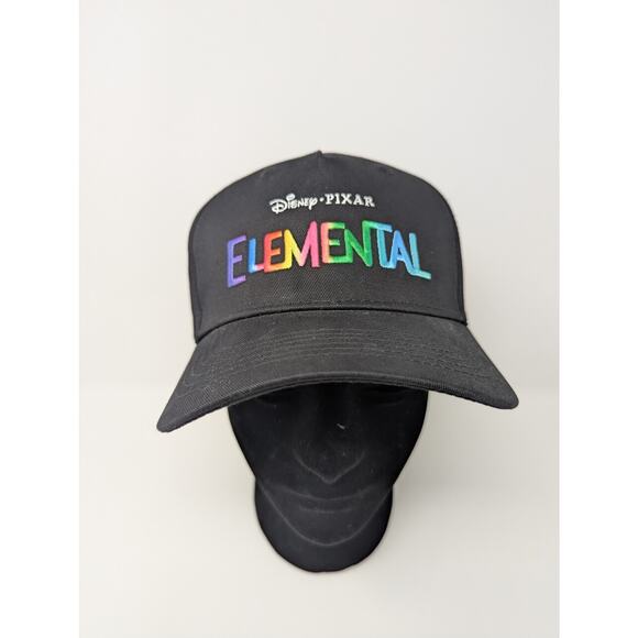 NEW Walt Disney Pixar Elemental Movie Promo Baseball Hat Cap Black Logo - Picture 2 of 7